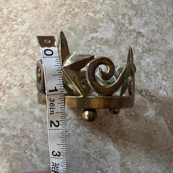 vintage brass star celestial piller candle holder retro home decor witchy boho - Picture 6 of 6